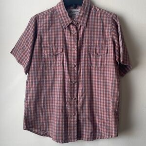 Wrancher by Wrangler Plaid Western Button Up Top Size Small